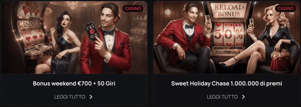 Cashback, tornei e promozioni settimanali Casinova Casino